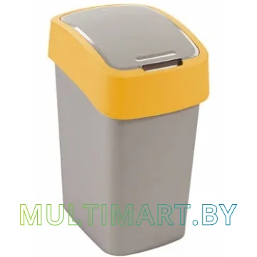 Мусорное ведро Curver Pacific Flip Bin 190169 (25л, серый/оранжевый)